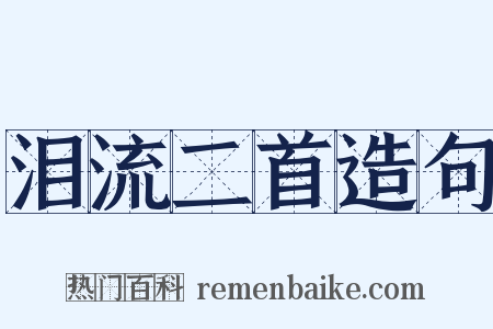 泪流二首造句是什么意思的图片